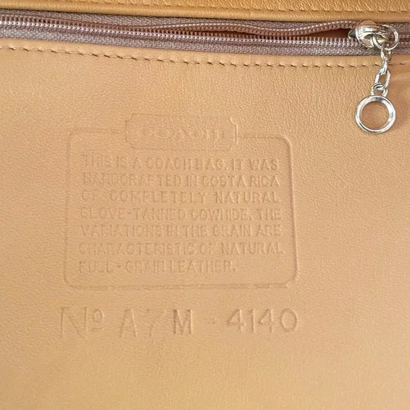 Coach Vintage Soho Lafayette 4140 Shoulder Tote Bag Chamois Yellow Leather - Picture 12 of 16